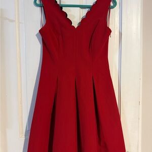 Banana Republic Red Scalloped Mini Dress